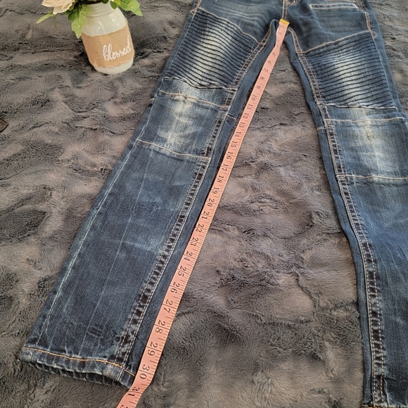 Grace In LA Skinny Distressed Moto Jeans Size 25 Like New! - Picture 15 of 16